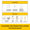Picture of Breast Shield Inserts (2x21mm, 2x18mm, 2x15mm)