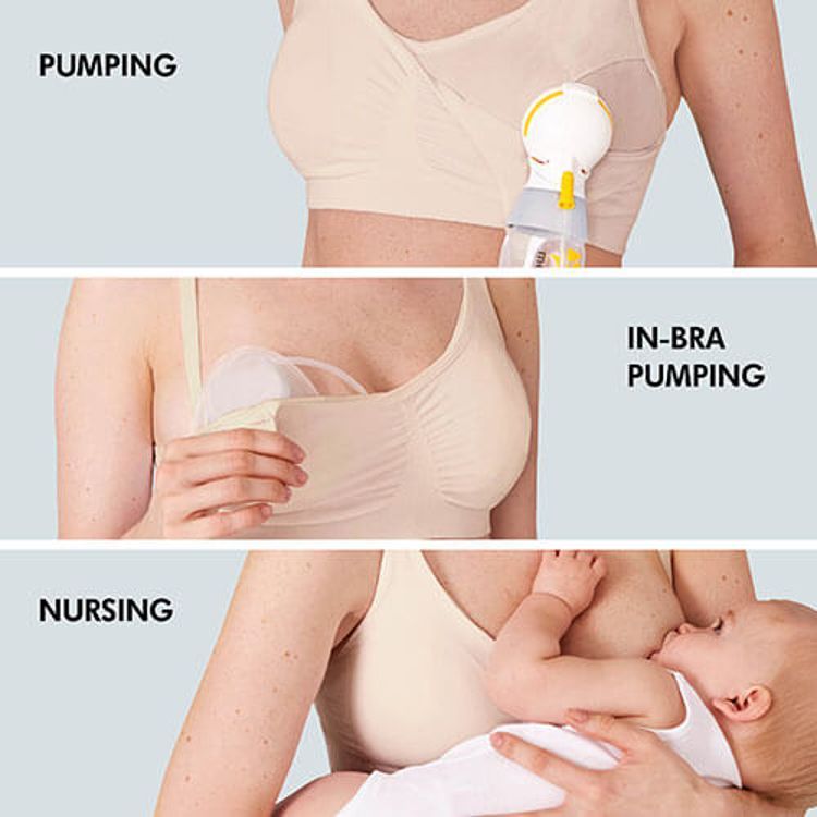 Image showing the bra is useful for pumping, in-bra pumping, and nursing.